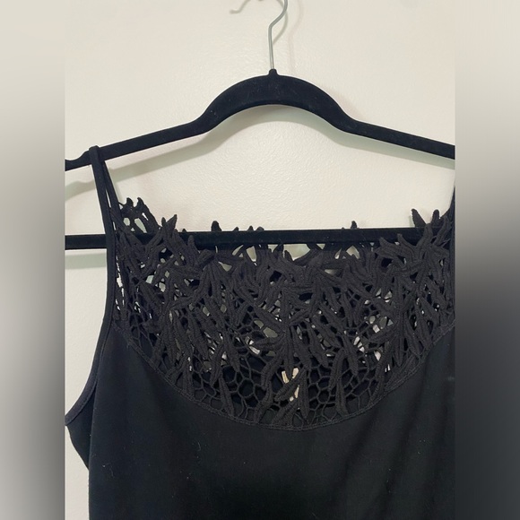 Free People Black Dress with crochet detailing - Picture 6 of 7